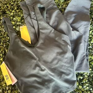 all in motion Olive Green Active Crop Top and Leggings Set